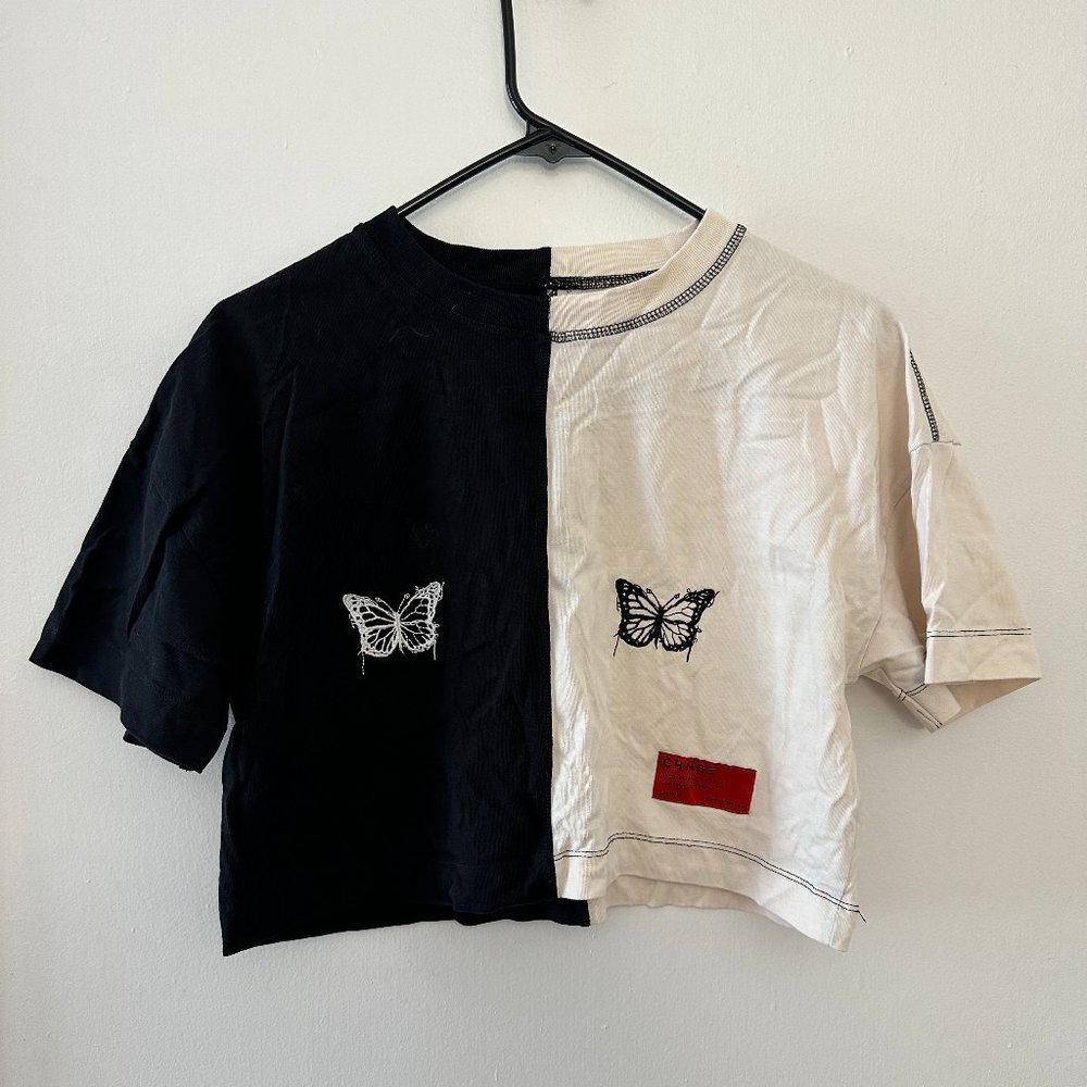 Chnge - Crop top black & white - XS